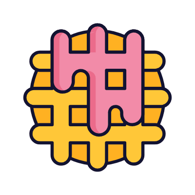 Waffle, Animated Icon, Lineal