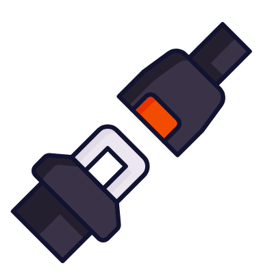 Seat Belt, Animated Icon, Lineal
