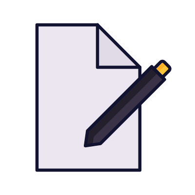 File Pencil, Animated Icon, Lineal