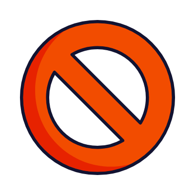Ban, Animated Icon, Lineal
