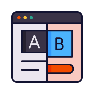 A/B Test, Animated Icon, Lineal