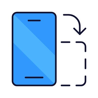 Smartphone Rotate Right, Animated Icon, Lineal