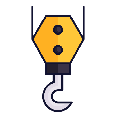Crane Hook, Animated Icon, Lineal
