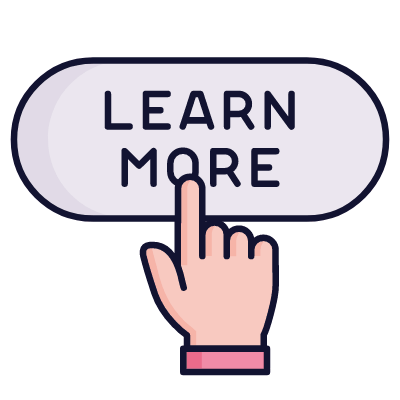 Learn More Button, Animated Icon, Lineal