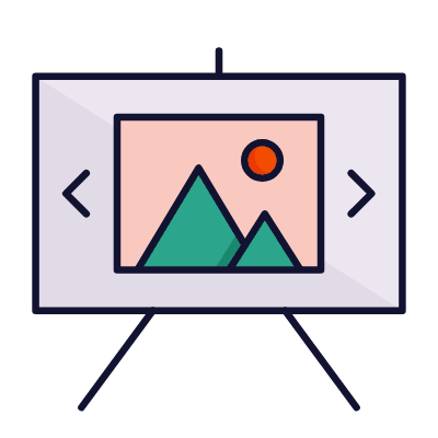 Presentation Board, Animated Icon, Lineal