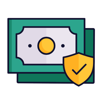 Money Shield, Animated Icon, Lineal