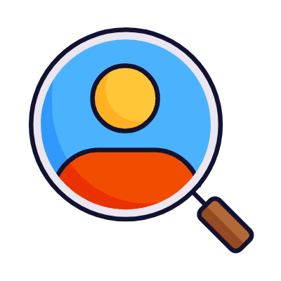Magnifier Avatar, Animated Icon, Lineal