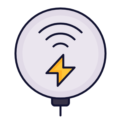 Wireless Charger, Animated Icon, Lineal