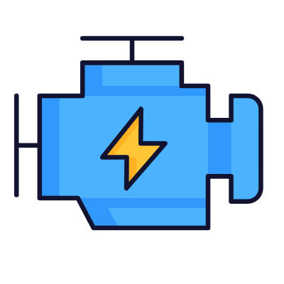 Engine, Animated Icon, Lineal