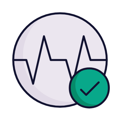 Waveline Check, Animated Icon, Lineal