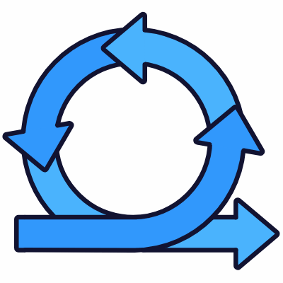 Agile Iteration, Animated Icon, Lineal