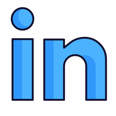 Linkedin, Animated Icon, Lineal