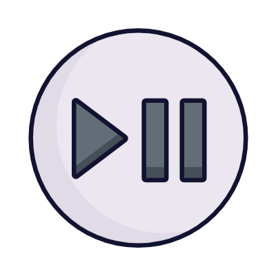 Play Pause Circle, Animated Icon, Lineal
