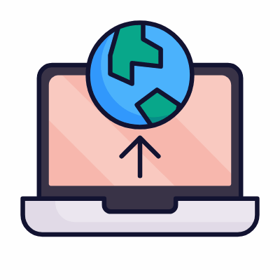 Laptop Deployment, Animated Icon, Lineal