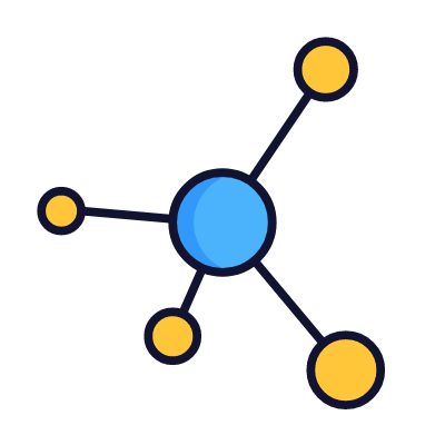 Share Network, Animated Icon, Lineal