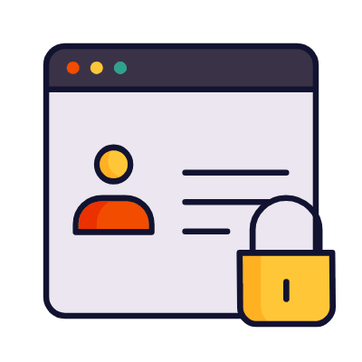 Secure Data, Animated Icon, Lineal
