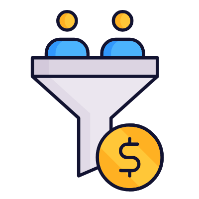 Leads Funnel, Animated Icon, Lineal