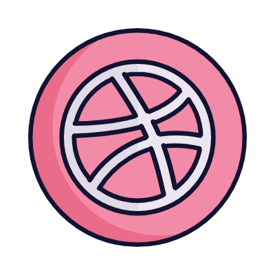 Dribbble, Animated Icon, Lineal