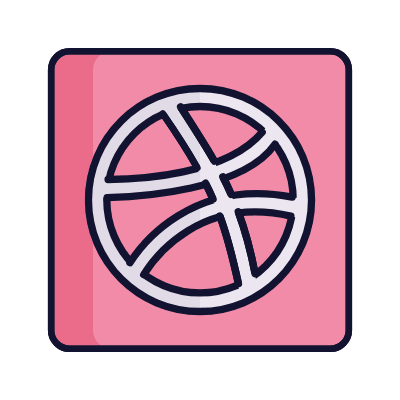 Dribbble, Animated Icon, Lineal