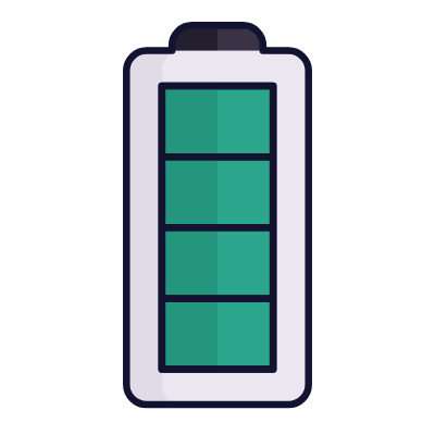 Battery Level 4, Animated Icon, Lineal