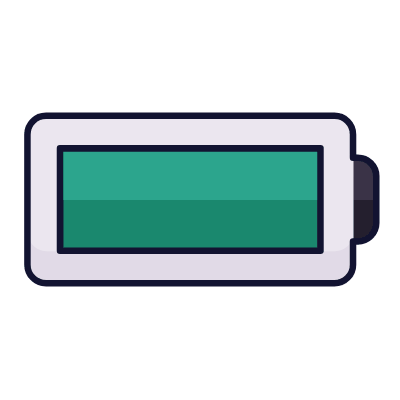 Battery Level 4, Animated Icon, Lineal