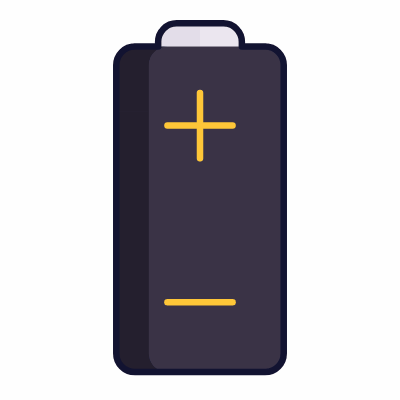 Battery Plus Minus, Animated Icon, Lineal