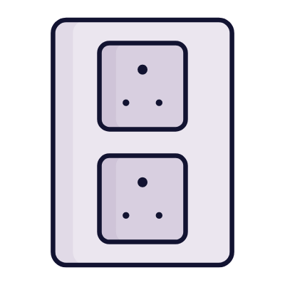 Outlet Double Type D, Animated Icon, Lineal