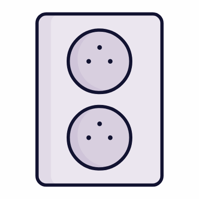 Outlet Double Type E, Animated Icon, Lineal