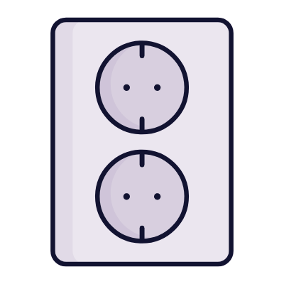 Outlet Double Type F, Animated Icon, Lineal