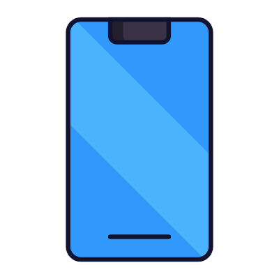 Smartphone Notch, Animated Icon, Lineal