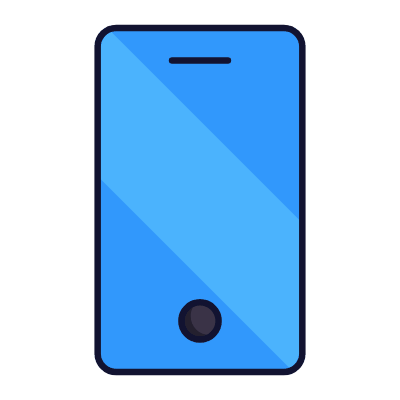 Smartphone Button, Animated Icon, Lineal