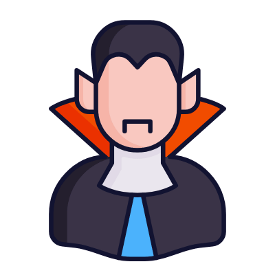 Vampire, Animated Icon, Lineal