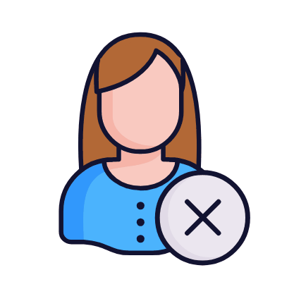 Woman Error, Animated Icon, Lineal