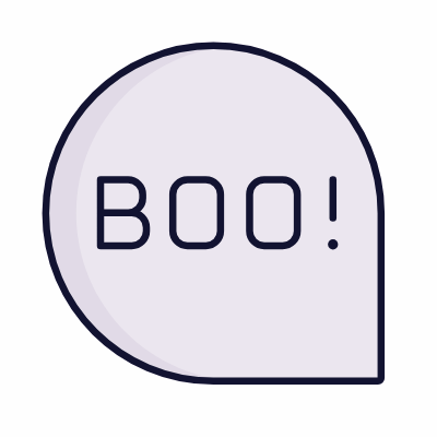 Chat Boo, Animated Icon, Lineal