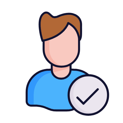 Man Check, Animated Icon, Lineal