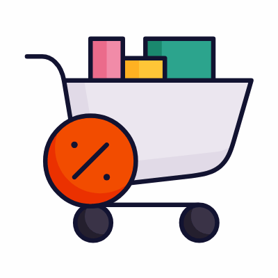 Cart Sale, Animated Icon, Lineal