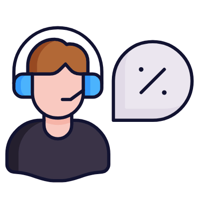 Man Telemarketer, Animated Icon, Lineal