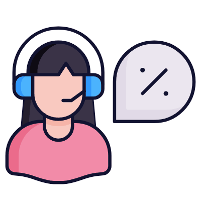 Woman Telemarketer, Animated Icon, Lineal