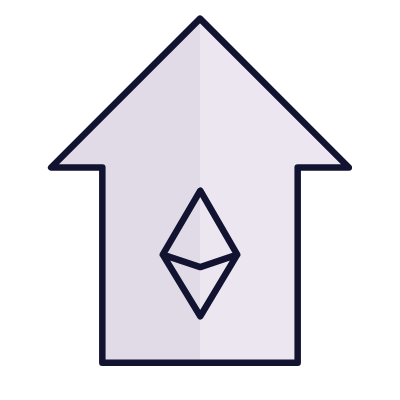 ETH Increase, Animated Icon, Lineal