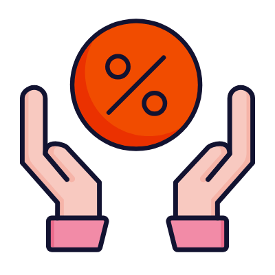 Hands Open Sale, Animated Icon, Lineal