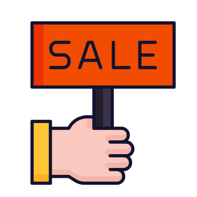 Transparent Sale, Animated Icon, Lineal