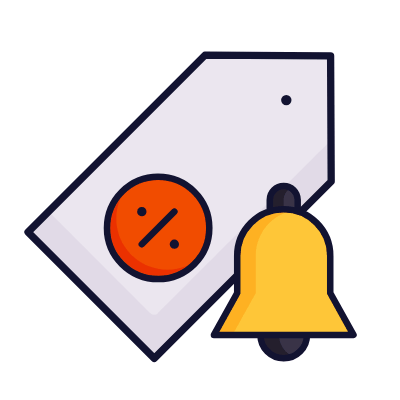 Sale Alert, Animated Icon, Lineal