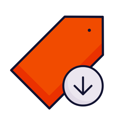 Price Down, Animated Icon, Lineal