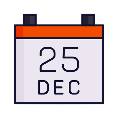 Dec 25, Animated Icon, Lineal