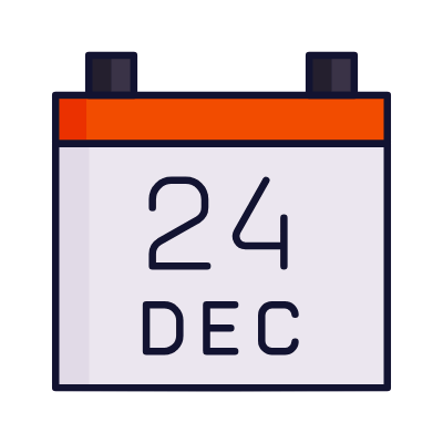 Dec 24, Animated Icon, Lineal