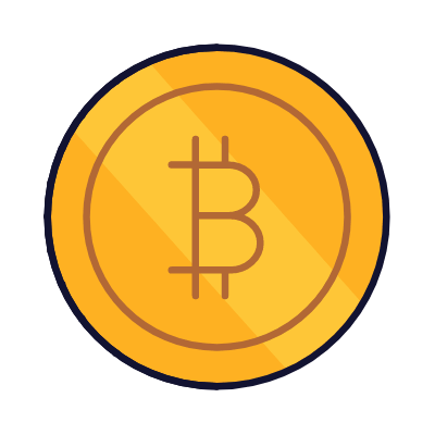 BTC Coin, Animated Icon, Lineal