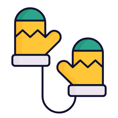 Winter Gloves, Animated Icon, Lineal