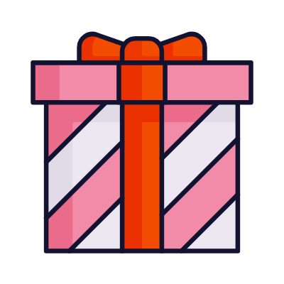 Gift Pattern, Animated Icon, Lineal