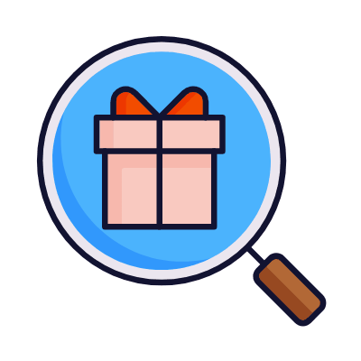 Searching Gifts, Animated Icon, Lineal