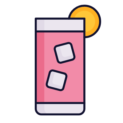 Highball Glass, Animated Icon, Lineal